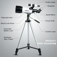 thumbnail image 4 of Telescope 70mm Aperture 500mm - for Kids & Adults Astronomical refracting Portable Telescopes AZ Mount Fully Multi-Coated Optics, with Tripod Phone Adapter, Wireless Remote, Carrying Bag, 4 of 7