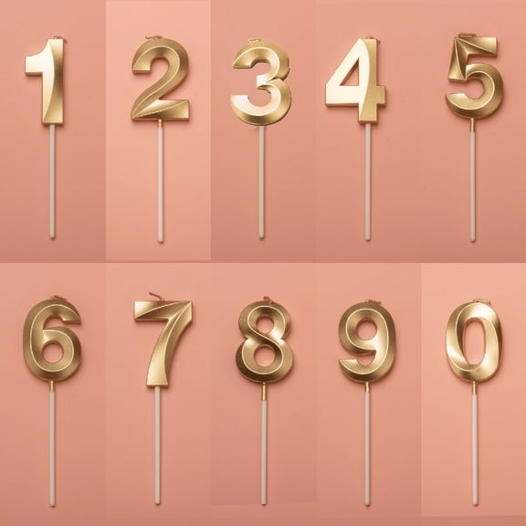 9pcs Birthday Cake Number Candle Sign 3d Number Display Candle Birthday Cake Decoration Candle(1-9)