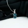 thumbnail image 3 of Rosec Jewels London Blue Topaz Pendant with Chain - 925 Sterling Silver Blue Topaz Necklace (8X10 mm) - Ready to Gift, 3 of 8