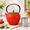 Red-50 fl oz (1500 ml), variant on Pink 50 fl oz (1500 ml) Cast Iron Strawberry Teapot with Extended Infuser