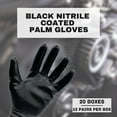 thumbnail image 2 of SSBM Nitrile Coated Gloves Knitted & Dipped X-Large Reuseable Grey Nylon Liner with Black Palm Red Color Cuff 20 Dz Pairs, 2 of 5