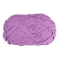 Uxcell Velvet Yarn Blanket Yarn 100g/3.5oz Polyester Soft Knitting Chenille Yarn Purple
