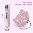 thumbnail image 4 of Fymlhomi 2 Pcs Pocket Small Compact Mirror, Folding Mini Purses Metal Double Sided Mirror Little Cute Kawaii Cat Makeup 2X 1X Magnifying for Women Girls Kids, 4 of 7