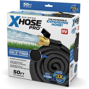 Xhose Pro 50 Ft Expandable Garden Hose, Heavy Duty Flexible