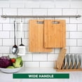 thumbnail image 2 of Freshware 3-Piece Bamboo Cutting Board Set, Reversible Kitchen Prep Boards, 2 of 9