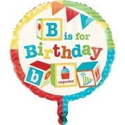 ABC Blocks Birthday Mylar Balloon, 1 pk
