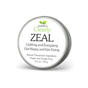 Clearly ZEAL Uplifting and Energizing Happiness Balm | Aromatherapy Mood Support Essential Oil Blend to Increase Joy, Boost Energy | Made in USA
