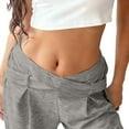 thumbnail image 3 of Womens Oants Sweat Pants Womens Fashion Women Casual Solid Color Sport Sweatpants Long Pants Full Length Pants Gray S, 3 of 6