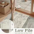 thumbnail image 5 of 4x6 Washable Rug, Non-Slip, Stain-Resistant Low-Pile Farmhouse Modern Rug for Dining Room, Living Room, Bedroom -Brown and Beige, 5 of 6