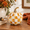 Amber Check-Mini, variant on Sterling Check Mini Pumpkin Figurine, Gray-and-White Checkered Decor