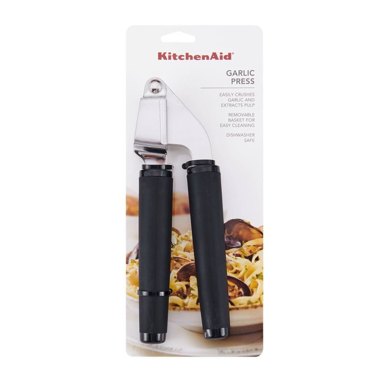 KitchenAid Stainless Steel Garlic Press with Black Handle photo 6