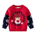 thumbnail image 2 of Baby Girls Boys Christmas Sweater Round-neck Long Sleeve Knit Jumper, 2 of 8