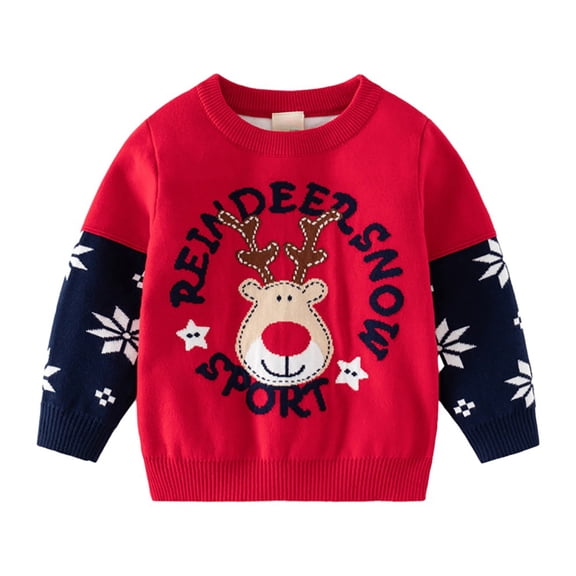 GYRATEDREAM Toddler Girl Boy Crewneck Sweatshirt Long Sleeve Knit Sweater Pullover Top Clothes Autumn Winter Christmas Sweater