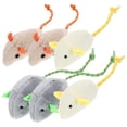 thumbnail image 3 of 6 juguetes para gatos, ratones de peluche, ratones de juguete falsos para gatos, juguetes para morder y masticar., 3 of 8