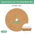 thumbnail image 3 of Uxcell 4-Pack Coconut Fibers Mulch Ring Tree Protector Mat, 11.8 Inch Tree Ring Mulch Mat for Plants [Coconut Brown], 3 of 7