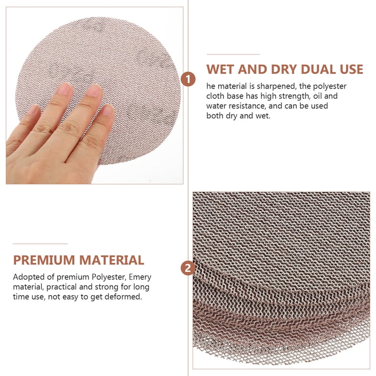 5 Inch Mesh Sanding Discs – 35 Pieces + Pad Protector | Dust-Free, Hook & Loop, Fast Cutting Abrasives