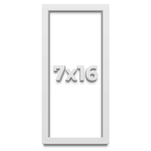 7x16 Shadow Box Frame White | 1 Inches Deep Real Wood Contemporary Shadowbox Display Frame | UV