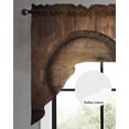 thumbnail image 3 of Red Wine Swag Valances for Windows, Grapes Farmhouse Wooden Grain Country Swag Curtains for Kitchen, Living Room, Small Window Treatments Drapes Curtains for Cafe, Bathroom, Bedroom, 56"x36", 3 of 6