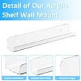 thumbnail image 3 of 12-Pack Wall Mount Record Shelf, 12-Inch Clear Acrylic Floating Shelves for Album Storage, Book Display, Magazine Rack, Picture Ledge, 3 of 7