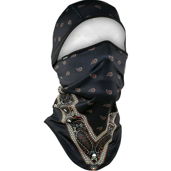 Zan Headgear Sportflex Convertible Balaclava Facemask Black/Orange