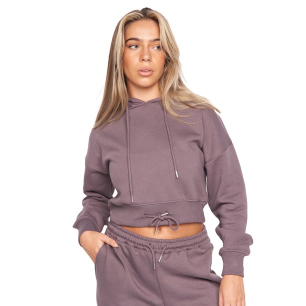 Juice - Sudadera Corta Danica 2 para Mujer (Malva Carbón)