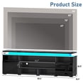 thumbnail image 3 of ANPOO LED TV Stand for TVs up to 95",High Gloss Gaming Entertainment Center Media Console with Power Outlet,Open Shelves and 2 Storage Cabinets,Black, 3 of 5