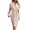 Apricot, variant on Women's Ruched Surplice Short Sleeve Dress 95% polyester 5% spandex for flattering fit and comfortable wear everyday