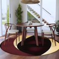 thumbnail image 3 of Round Rugs 7Ft, Yellow Black Red Round Area Rug Washable Indoor Throw Carpet, Retro Modern Geometric Abstract Large Non Slip Circle Rug for Dining Room Playroom Home Decor Aesthetic, 3 of 8