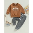 thumbnail image 3 of My First Game Day Baby Boy Football Outfit 6M 12M 18M 24M 3Y Newborn Toddler Sweatshirt and Pants Sets Cute Thankgiving Clothes, 3 of 10