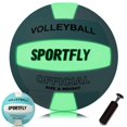 thumbnail image 1 of Voleibol Sportfly talla 5 que brilla en la oscuridad con bomba, 1 of 8