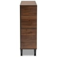 thumbnail image 5 of Baxton Studio Idina Mid-Century Modern Two-Tone Walnut Brown and Grey Finished Wood 2-Door Shoe Cabinet, 5 of 7
