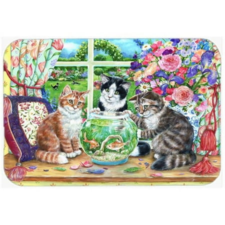 

Cats Just Looking in the Fish Bowl Glass Large Cutting Board