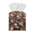 thumbnail image 2 of Psesaysky Decorative Tissue Box Cover Square, Waterproof PU Leather Car Tissue Holder with Camo Hunting Leaves Print Facial Napkin Organizer on Table and Bathroom, Office, 2 of 7