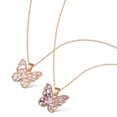 thumbnail image 4 of Collar con colgante de mariposa de 2 piezas, cadena de diamantes de imitación, bonita joyería de mariposa para mujer, collares de mariposa a juego, 4 of 7