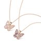 thumbnail image 4 of Collar con colgante de mariposa de 2 piezas, cadena de diamantes de imitación, bonita joyería de mariposa para mujer, collares de mariposa a juego, 4 of 7