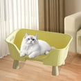 thumbnail image 6 of CarpNettore Cat Hammock Bed Elevated Cat Nest Furniture Raised Cat Cot for Kitten Kitty Cats M yellow, 6 of 9