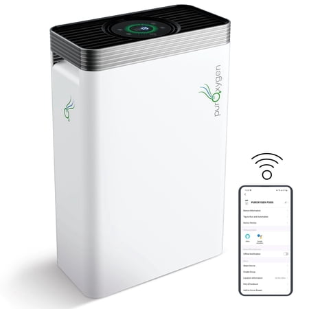UPC: 0719281869427 | Treblab PURO²XYGEN P500 Hepa Home Air Purifier – Up to 550 sqft Large Room Air Purifier – HEPA  True HEPA  Activated Carbon P500I