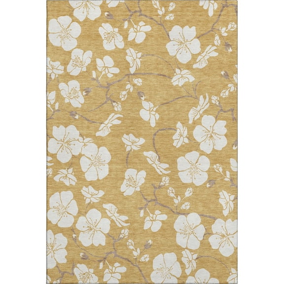 Dalyn Rugs Premium Machine Washable Mayfield AMF1032 Gold 9' x 12' Rug