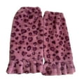 thumbnail image 6 of Yuanlong Womens Leg Warmers Leopard Print Fuzzy Over The Knee Socks Y2K Retro Soft Comfort Winter Streetwear Slouch Socks, 6 of 6