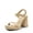 NUDE-PU, variant on Women's Platform Chunky Heels Ankle Strap Block High Heel Square Toe Wedding Party Dress Sandals Shoes