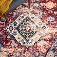 thumbnail image 6 of SAFAVIEH Riviera Jacob Oriental Polyester Machine Washable Area Rug, Red/Blue, 6'7" x 6'7" Round, 6 of 8