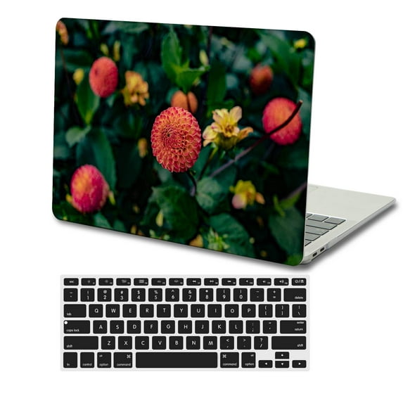 KSK KAISHEK Hard Case for 2019-2020 Rel. MacBook Pro 16" with XDR Display Touch ID Type C + Black Keyboard Cover Model: A2141 Flower 0419