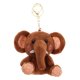 thumbnail image 1 of Muñeco de elefante de peluche, llavero, colgante, llavero, adorno colgante para bolso, llave de coche, café, 1 of 4