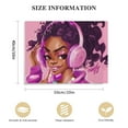 thumbnail image 2 of Nawypu African American Girl Canvas Wall Art Black Girl Love Music Magic Purple Hair Canvas Art Poster Pink Wall Decor for Girls Room Bedroom Living Ready To Hang, 2 of 5