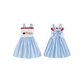 thumbnail image 2 of BemeyourBBs Kids Baby Girl 100 Days Back to School Dress Toddler Girls Pre Kindergarten Outfits Sleeveless Square Neck Apple Pencil Embroidery Casual A-Line Dress, 2 of 9