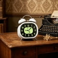 thumbnail image 3 of Tunhigl Curved Twin Bell Luminous Alarm Clock, Silent Non-Ticking with Night Glow Dial & Loud Wake-Up Bell, 4 Colors, 3 of 5