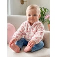 thumbnail image 3 of RUINIXCW Toddler Baby Girl Fleece Sweatshirt Infant Girls Fall Winter Warm Clothes Leopard Print Long Sleeve Half Zip Front Pocket Pullovers Tops, 3 of 10