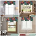 thumbnail image 6 of Tie Up Valances for Windows, Colorful Abstract Floral Adjustable Valance Curtains Window Treatment for Living Room, Farmhouse Vintage Flowers Boho Rod Pocket Kitchen Curtains & Drapes 42x18 Inch, 6 of 9
