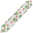thumbnail image 2 of ColourLife Table Runner Watercolor Floral Pattern on White Washable Table Cloth Runner for Holiday Home Wedding Table Top Decoration 13x70 Inches, 2 of 3