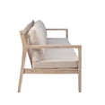 thumbnail image 4 of Linon Kori Outdoor Wood Set of 2 Loveseats Beige Cushions in Natural Stain, 4 of 18